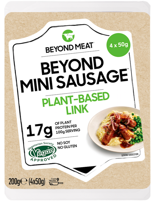 Beyond Meat Vegan MINI pølser, 200g/4stk (holdbarhed - 10 dage i køleskab)