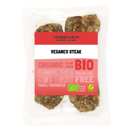 Veganske steaks fra Veggyness (2 stk) - Øko BEDST FØR 14/5
