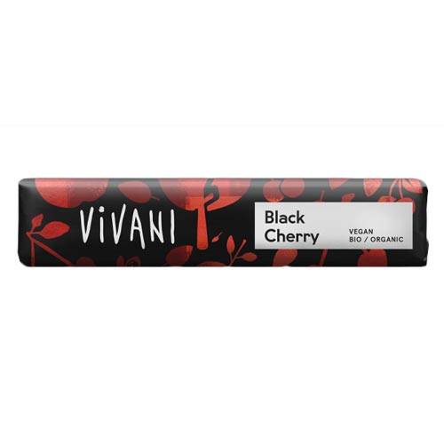 Vivani, mørk Chokoladebar med kirsebær, Økologisk 35g