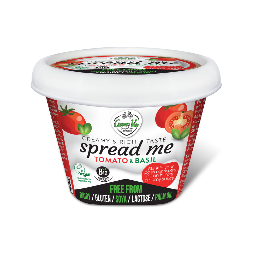 GreenVie Spread Me - Tomat & Basilikum- Vegansk Smøreåst  200g