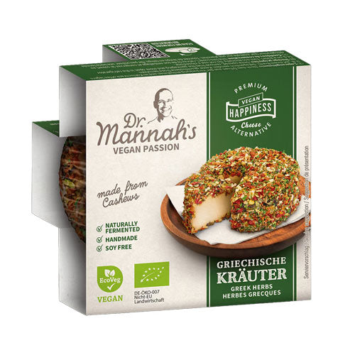 Dr. Mannah's vegansk ost - Græske urter - Øko