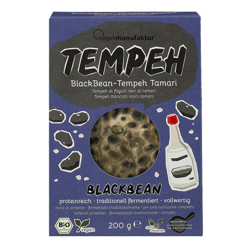 Tempeh af sorte bønner med tamari-sauce - Øko
