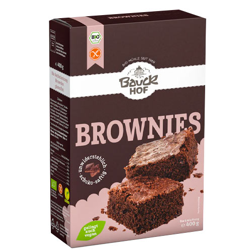 Bauckhof Veganske Brownies Kageblanding, glutenfri, Øko