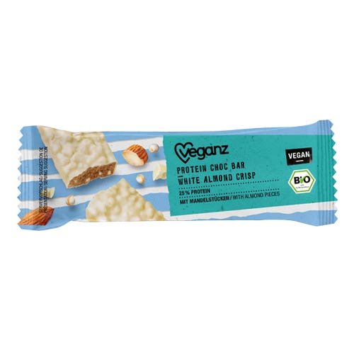 Veganz Proteinbar - White almond crisp (25% protein)  Øko