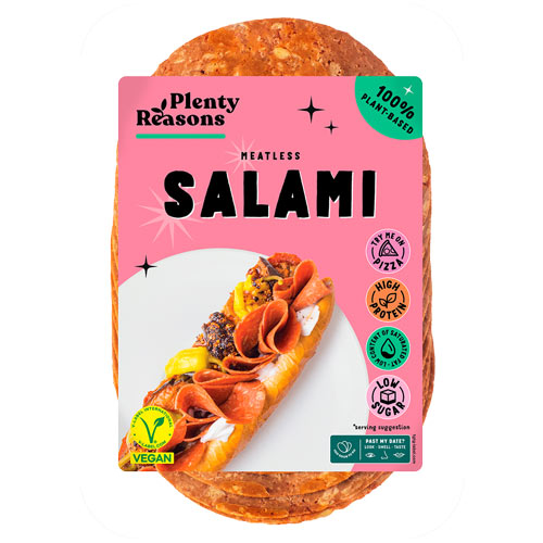 Plenty Reasons,  Vegansk Salami 100g (Bedst før 7/5)
