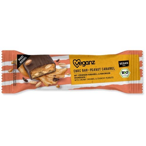 Vegansk chokolade bar med peanuts og karamel - Maxi - Øko