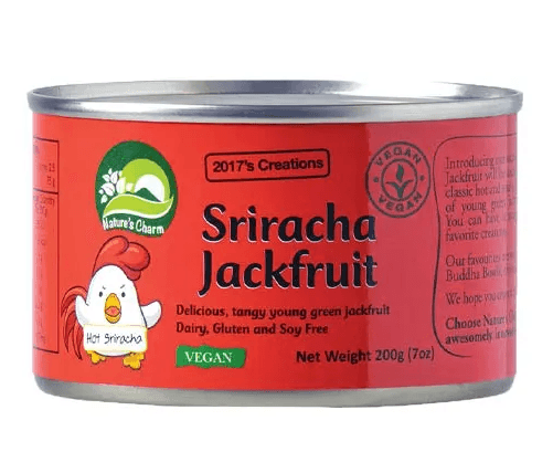 Natures Charm Sriracha Jackfruit, 200 g.