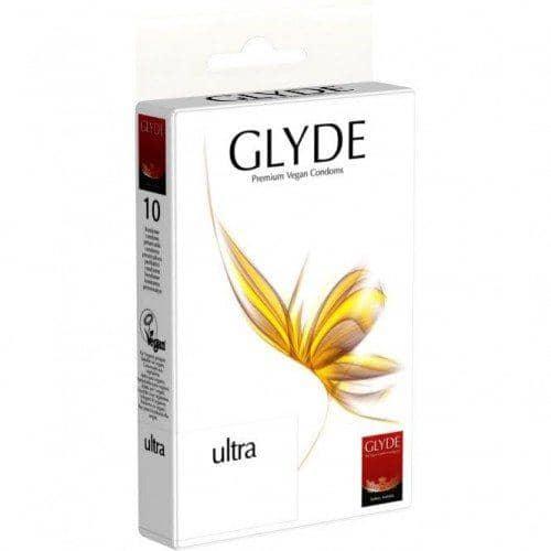 GLYDE Ultra Kondomer 10 stk. L:180mm B:53mm T:0.062 mm. - GreenOS.dk