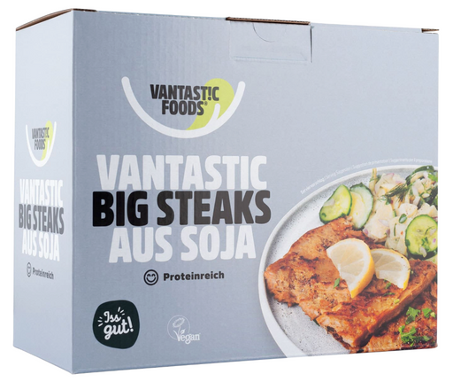 Vantastic Foods Sojakød 'Big Steaks' - Glutenfri, 500g - Greenos.dk