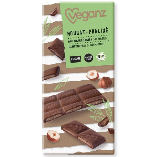 Veganz chokolade - Nougat-Praliné Fyldt Chokolade - Øko